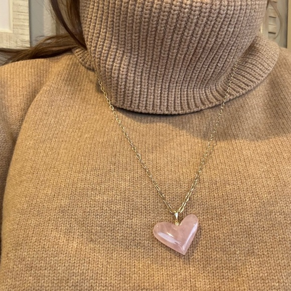 Kendra Scott Jewelry Kendra Scott Pink Heart Necklace Poshmark